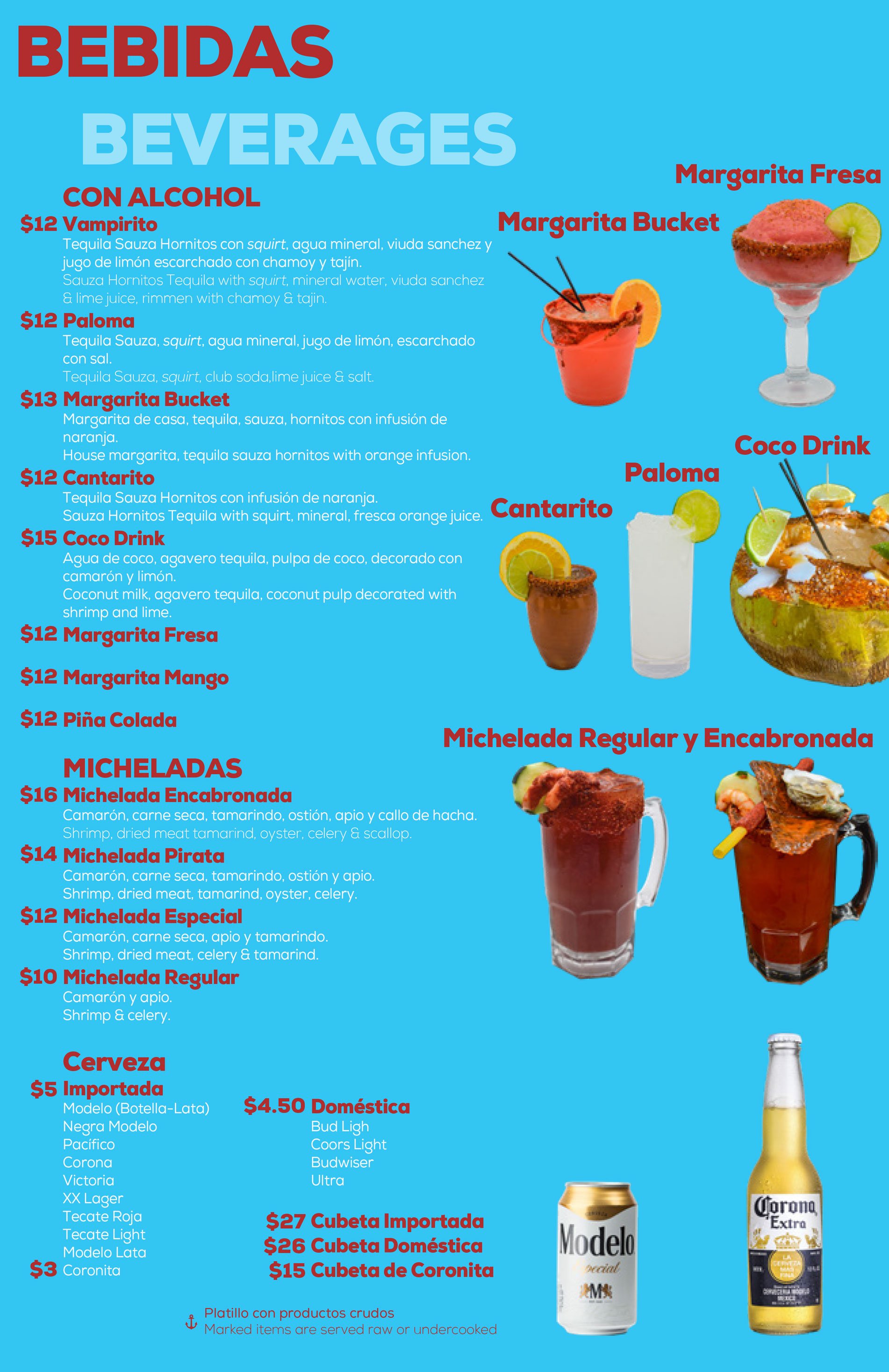 El Coco Pirata Hot Dishes Menu Mariscos Denver, CO