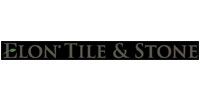Black banner logo reading “ELON TILE & STONE” in light serif text