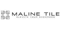 MALINE TILE logo with geometric tile icon and tagline “ELEVATE YOUR SHOWROOM”