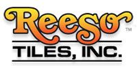 Reesco Tiles, Inc. logo with orange and black text on a white background