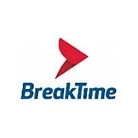 BreakTime logo with a red arrow and blue text.