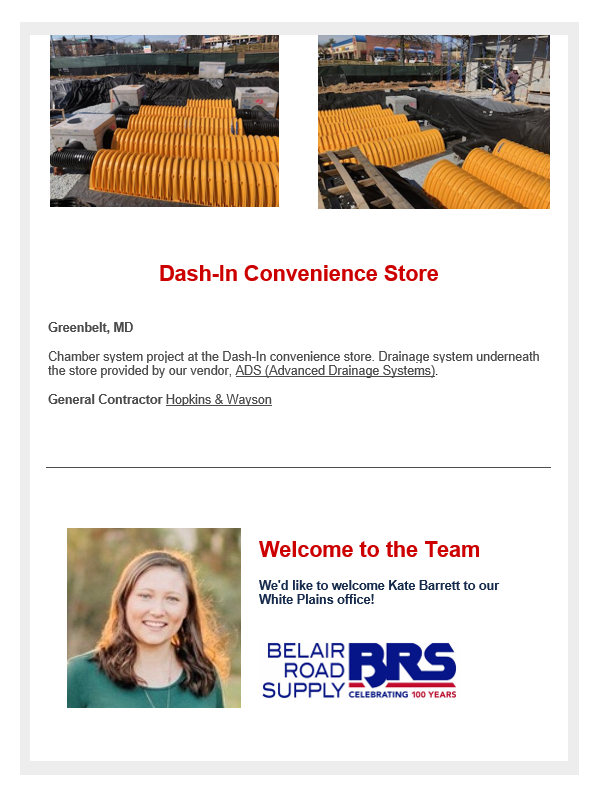 Belair Road Supply Co Inc Newsletters Baltimore, MD