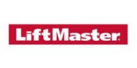 LiftMaster logo in white text on a red rectangular background