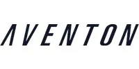 Stylized black “AVENTON” wordmark on a white background
