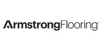 Armstrong Flooring logo in black and gray text on a white background