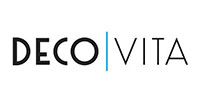 DECO VITA logo in black and blue on a white background