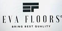 EVA FLOORS logo with black stylized emblem and tagline “BRING BEST QUALITY” on a light background