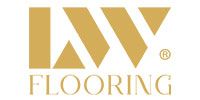 LW Flooring logo in gold on a white background
