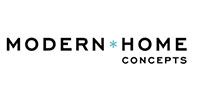 Modern Home Concepts logo with black text and teal star on white background