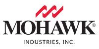 Mohawk Industries, Inc. logo with black text and red stylized mark on white background
