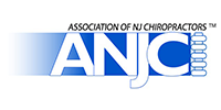Association of NJ Chiropractors logo in blue and white with stylized NJC letters and spine icon