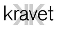 Kravet logo in black lowercase text over a light gray geometric background