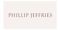 Phillip Jeffries logo in gray serif text on a white background