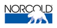 Norcold logo with text above a blue rectangle with a polar bear silhouette.