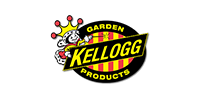 Logo for Kellogg Garden Products. It features a smiling cartoon character in a crown holding a heart.