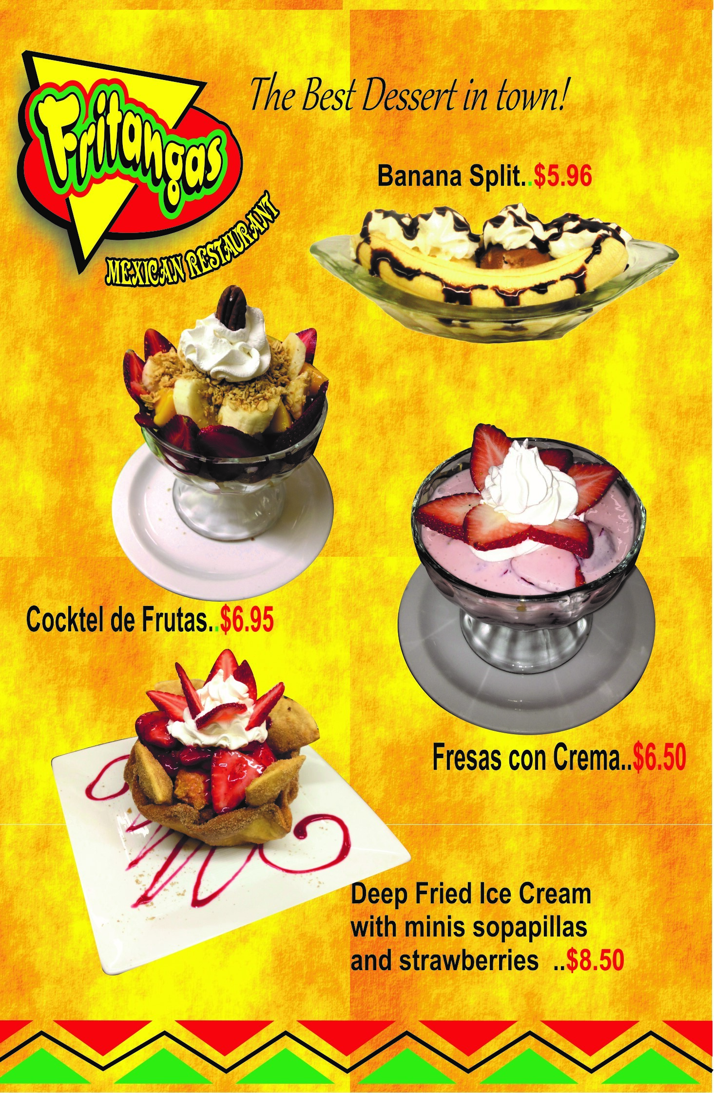 Fritangas Mexican Restaurant Thornton Dessert Menu Denver