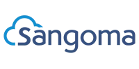 Logo of Sangoma, a cloud-shaped icon with the company's name in blue text.