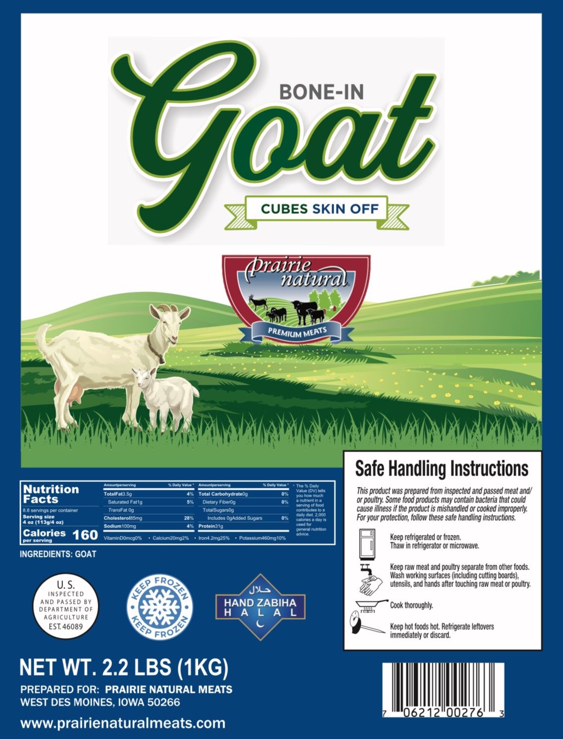 Goat Packaged Goat Meat | USDA Approved | West Des Moines, IA