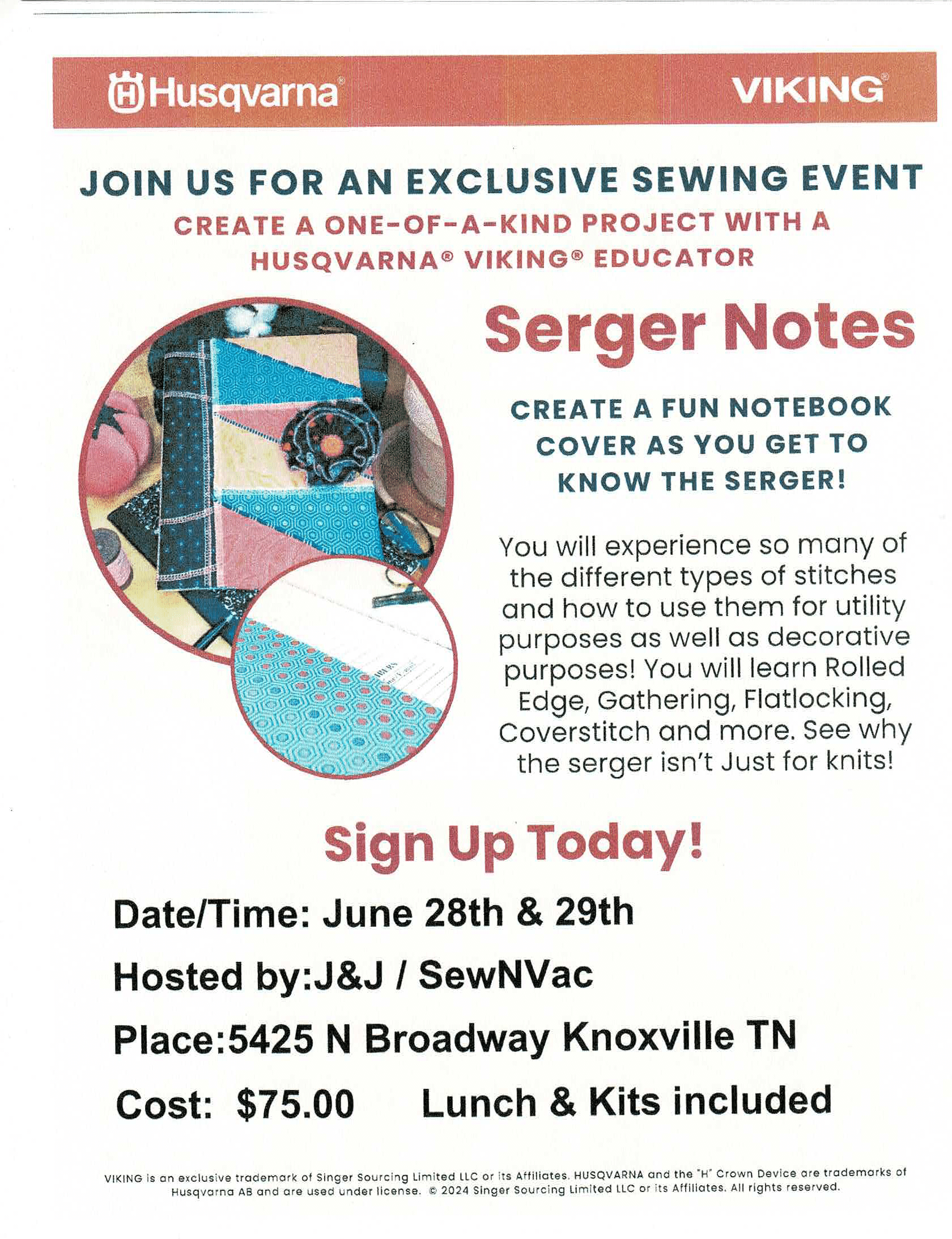 Sewing Supply Store J & J Sew N Vac Knoxville, TN