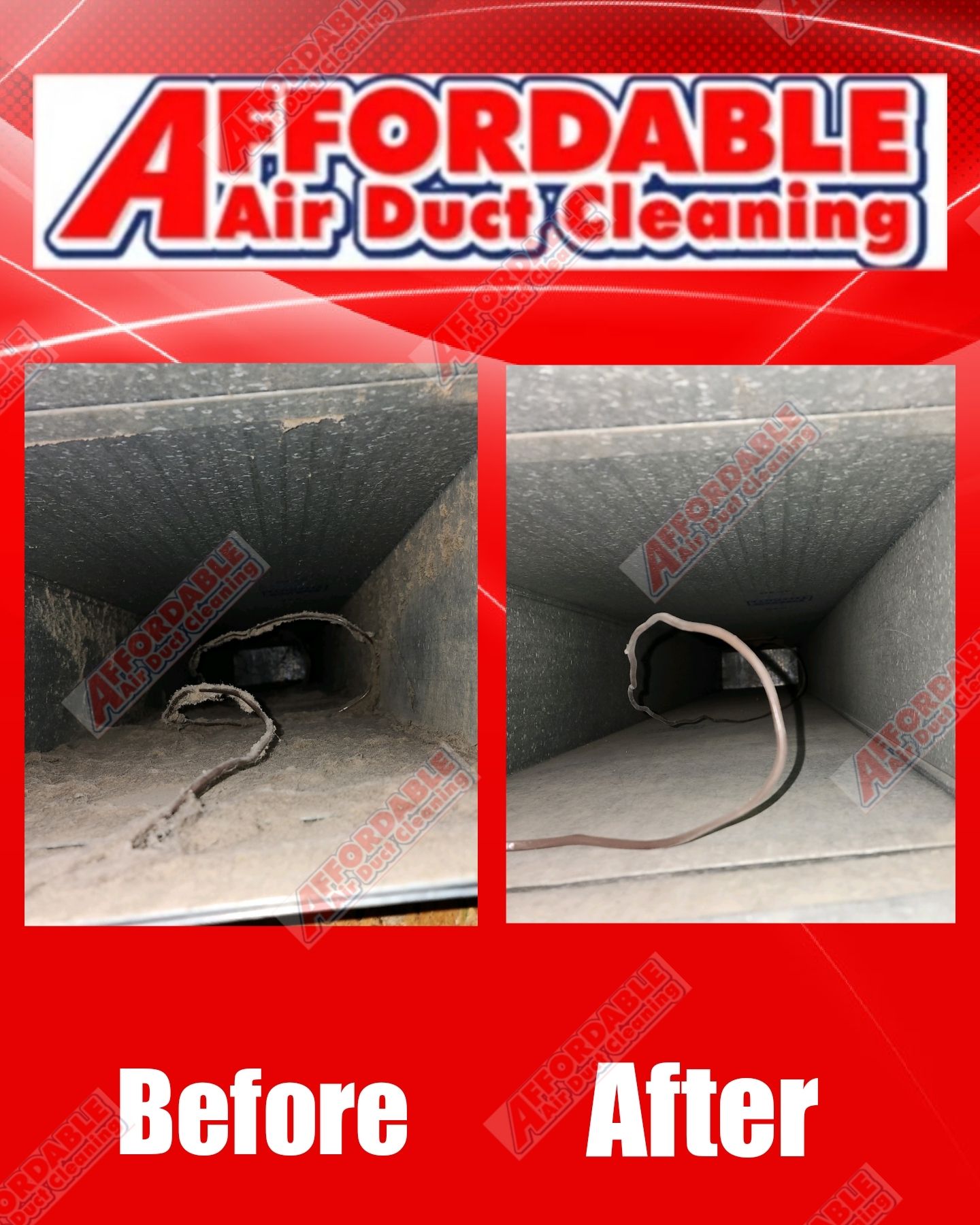 Affordable Air Duct Cleaning Before and After Omaha, NE Lincoln
