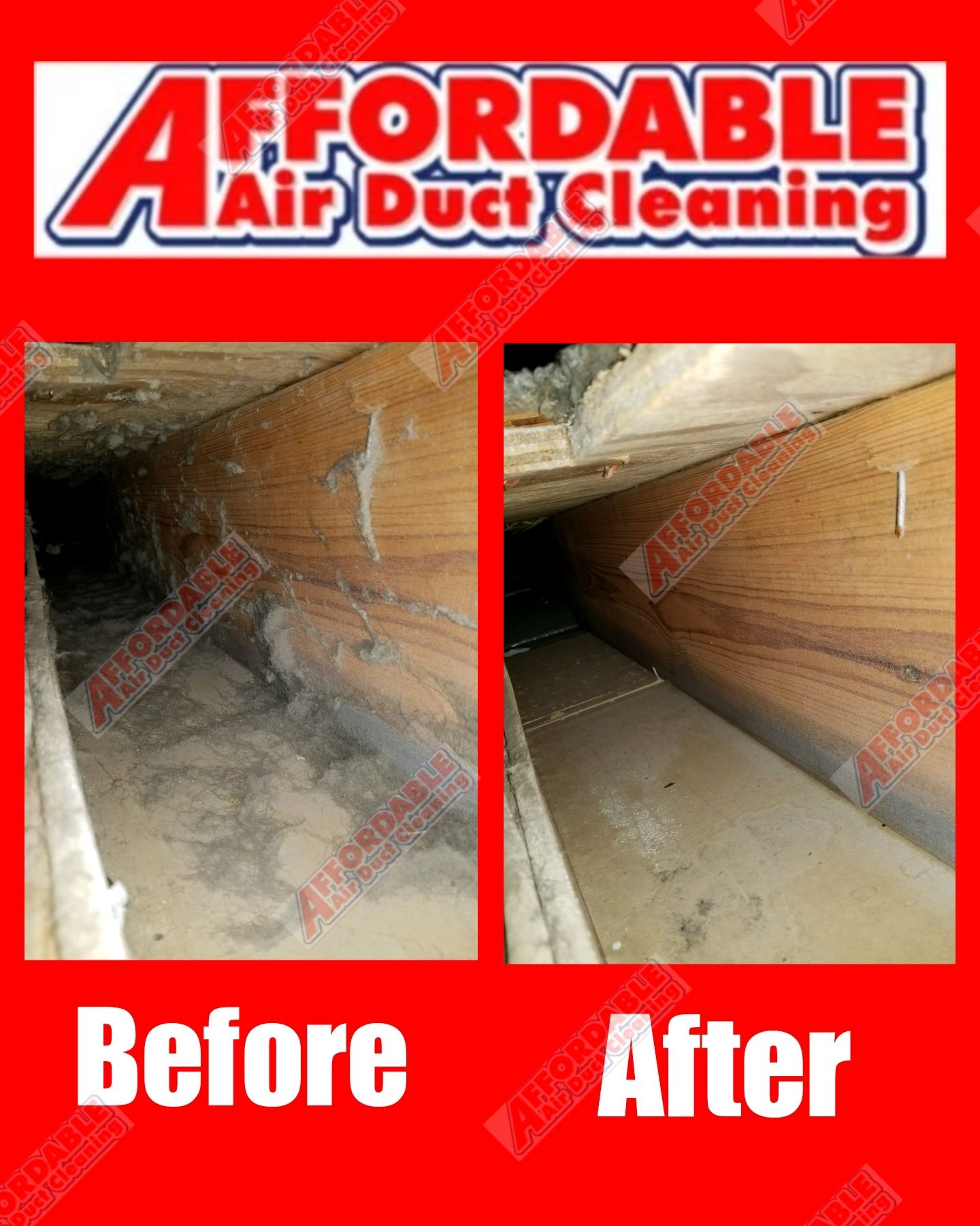 Affordable Air Duct Cleaning Before and After Omaha, NE Lincoln