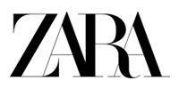ZARA logo in black serif letters on a white background