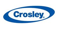 Crosley logo in a blue oval on a white background. The word 