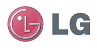 LG logo: a pink circle with an abstract design and the letters 