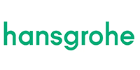 Hansgrohe logo in green text on a white background.