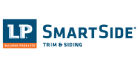 LP SmartSide Trim & Siding logo with blue and orange text on a white background