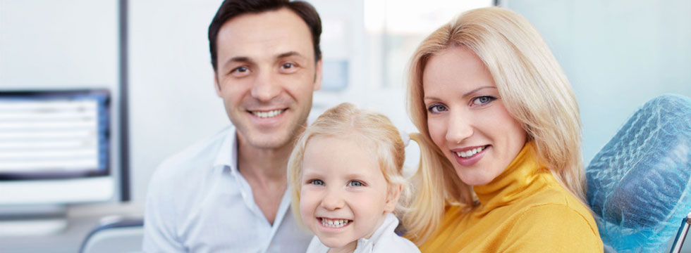 Family with beautiful smiles