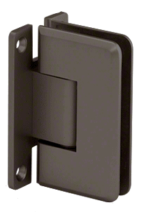 A close up of a door hinge on a white background