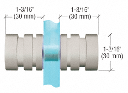 A drawing of a hose with measurements of 1-3/16 