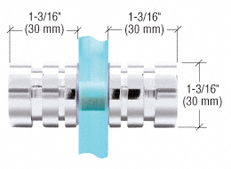 A diagram of a stainless steel pipe with measurements of 1-3/16 