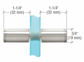A diagram of a stainless steel pipe with measurements of 32 mm and 19 mm