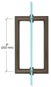 A picture of a door handle with measurements on it.
