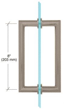 A picture of a door handle with measurements on it.