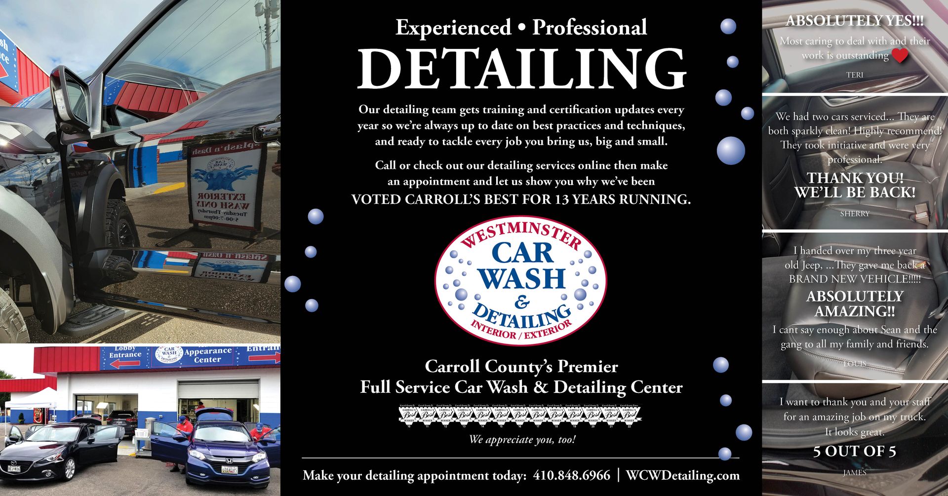 Vehicle Requirements Westminster Car Wash & Detailing