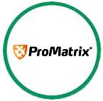 ProMatrix logo inside a green circle on a white background
