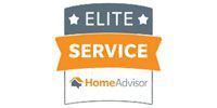 A logo for an elite service home advisor.