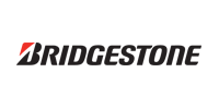 The bridgestone logo is black and red on a white background.