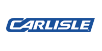 The carlisle logo is blue and white on a white background.