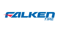 The falken tire logo is blue and red on a white background.