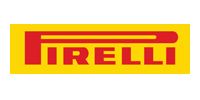 A yellow background with a red and white logo for irelli