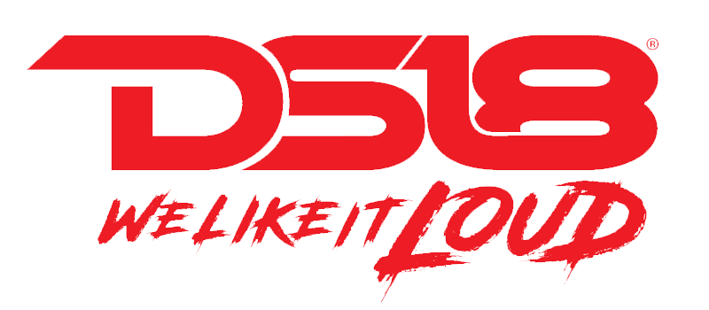 DS18 logo in red with the slogan “We Like It Loud”