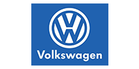 Volkswagen logo on a blue square background