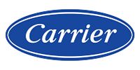 Carrier logo: white script on a blue oval, surrounded by a white border.