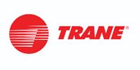 Trane logo: Red circle with white lines and the word 