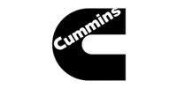 Black Cummins logo with stylized “C” and wordmark inside
