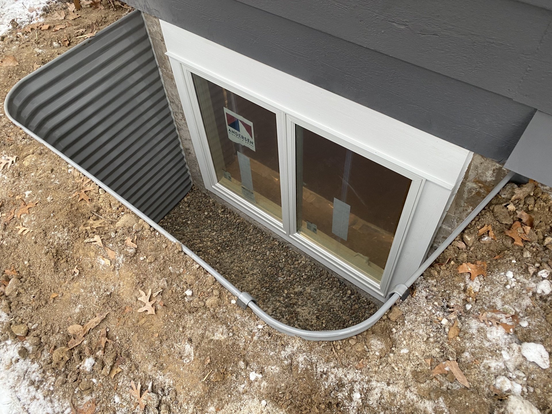 Galvanized Steel Window Wells - stonewall finish Photo Gallery | Medina